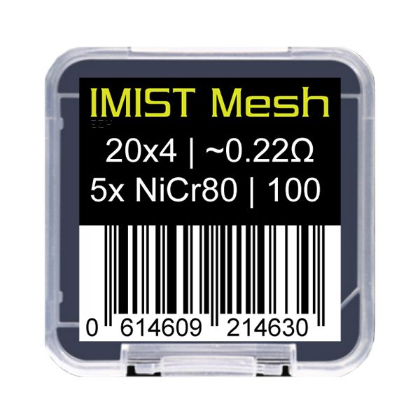 5x IMIST MTL Prebuilt Ni80 Mesh 100 Coil Wickeldraht 0.22 Ohm