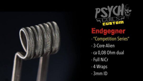 2x Psycho Coils Handmade Endgegner Competition Alien 0,08 Ohm