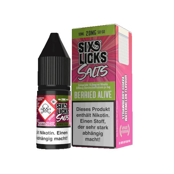 Sixs Licks Berried Alive Nikotinsalz Liquid 10ml2