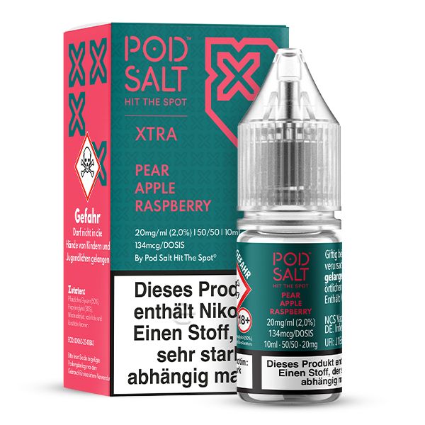 Pod Salt XTRA Pear Apple Raspberry Nikotinsalz Liquid 10ml