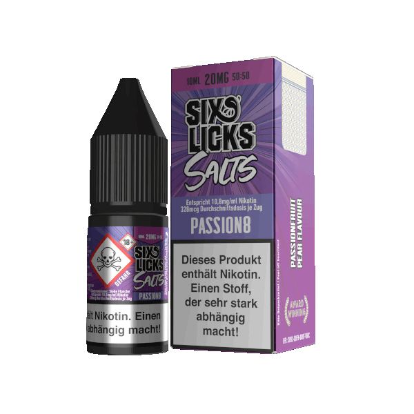 Sixs Licks Passion8 Nikotinsalz Liquid 10ml2