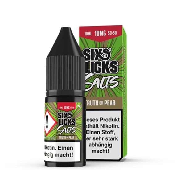 Six Licks Truth or Pear 20mg Nikotinsalz Liquid