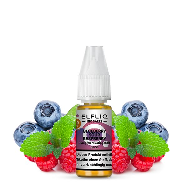 Elfbar Elfliq Blueberry Sour Raspberry Nikotinsalz Liquid 10ml1