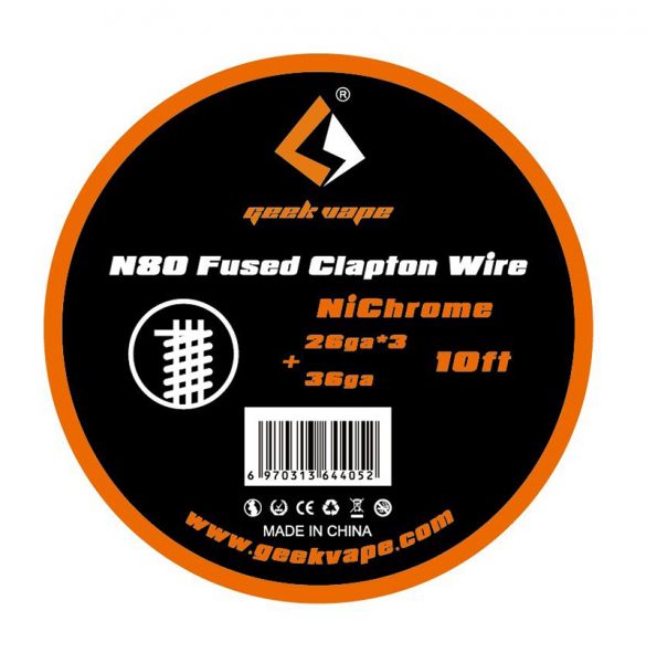GeekVape N80 Fused Clapton Wire 24GA | 26GA | 28GA 3m