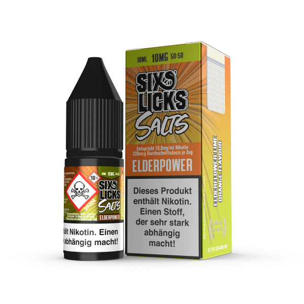 Sixs Licks Elderpower Nikotinsalz Liquid 10ml