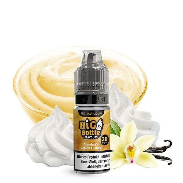 BIG BOTTLE Grandma´s Vanilla Custard Nikotinsalz Liquid 10ml