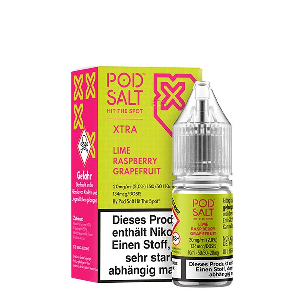 Pod Salt XTRA Lime Raspberry Grapefruit Nikotinsalz Liquid 10ml