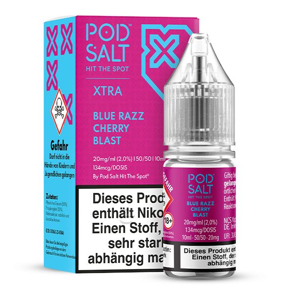 Pod Salt XTRA Blue Razz Cherry Blast Nikotinsalz Liquid 10ml