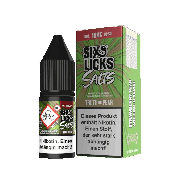 Sixs Licks Truth or Pear Nikotinsalz Liquid 10ml