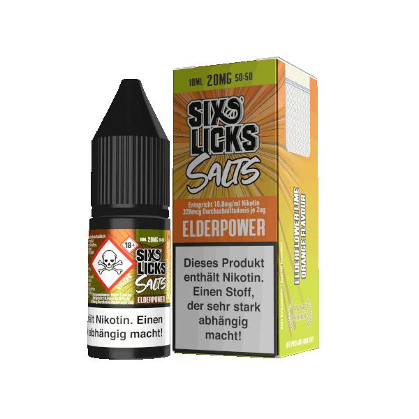 Sixs Licks Elderpower Nikotinsalz Liquid 10ml2